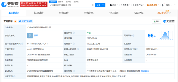 配资专业在线炒股配资 广州南沙投资发展公司成立